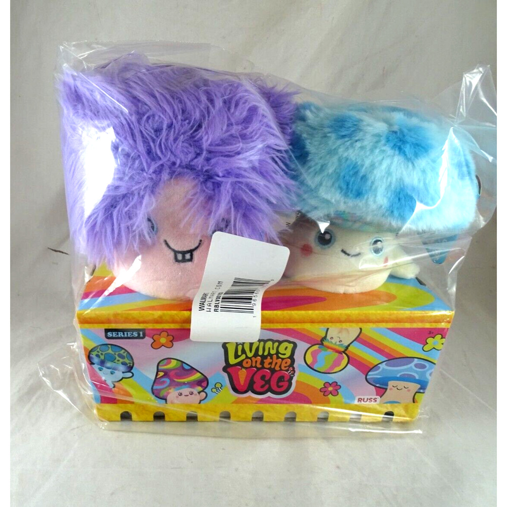 2 Pack Living on the Veg TJ & Romy Plush Mushroom Series 1 Plush Russ Kellytoy